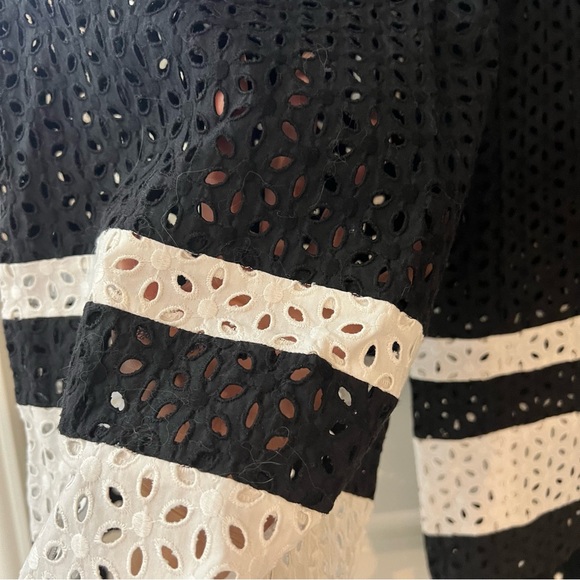 Monse weekend vacation pants color block embroidered Pom Pom hem - Picture 2 of 6